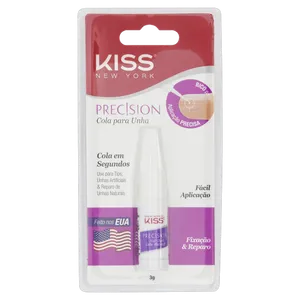 Cola para Unha Postiça Precision FBGL310 3g Kiss NY Cola Unha Postica Precision Fbgl310 - First Kiss
