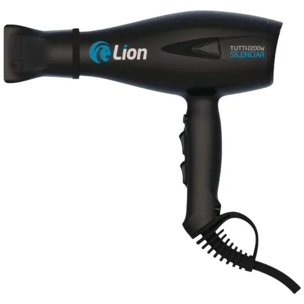 Secador De Cabelo Profissional Lion Tutti Silenciar 2200W 127V Preto (MP)