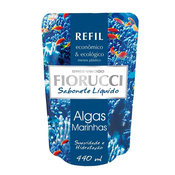 Sabonete Líquido Al Marinhas 440ml Extrato de Algas Fiorucci Ref Sabonete Líquido Fiorucci Al Marinhas 440Ml - Fiorucci