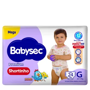 Fralda Babysec Premium Shortinho Galinha Pintadinha G 24 Unidades