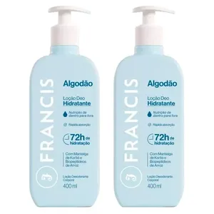 Kit Loção Hidratante Francis Algodão 400ml - 2 Unidades