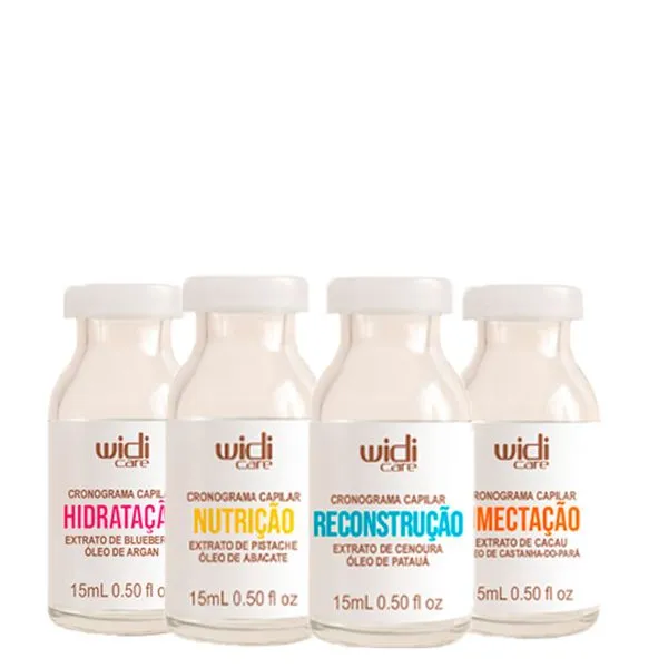 Kit Ampolas Widi Care Power Shot Cronograma Capilar 4x1 5ml Kit
