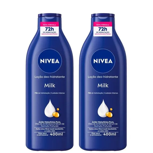 Kit Creme Hidratante Corporal Nívea Body Extra Seca 400ml - 2 Unidades