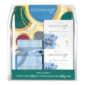 Kit Colônia Giovanna Baby Blue 20ml + Sabonete em Barra 90g