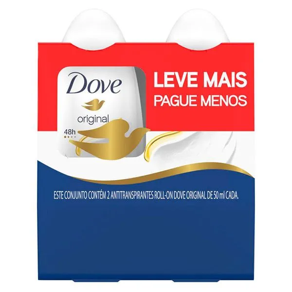 Desodorante Roll On Dove Original 2 Unidades 50ml Cada