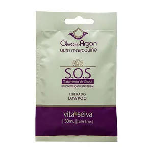 Máscara Capilar Sachê SOS Tratamento De Shock Óleo De Argan Vita Seiva 50ml