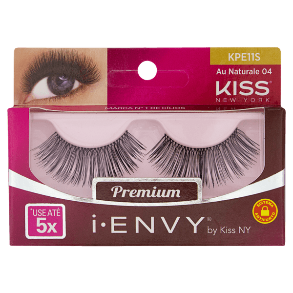 Cílios Postiços I-Envy Au Naturale 04 - Fios Naturais Longos e Volumosos Kiss NY Cilios Posticos I-Envy Au Naturale 04 Kpe11S - First Kiss