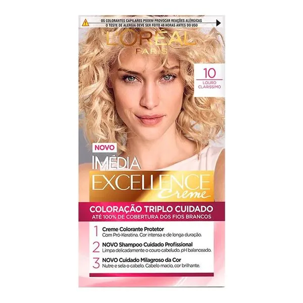 Tinta de Cabelo L’Oréal Paris Imédia Excellence 10.0 Louro Clarissímo