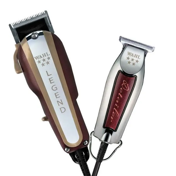 Kit Máquina de Cortar Cabelo Wahl Legend e Maq. Acabamento Detailer 127v
