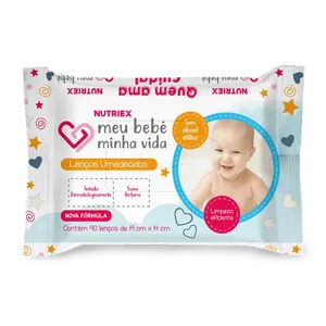 Lenços Umedecidos Infantil Nutriex Meu Bebê Minha Vida Com 90 Unidades