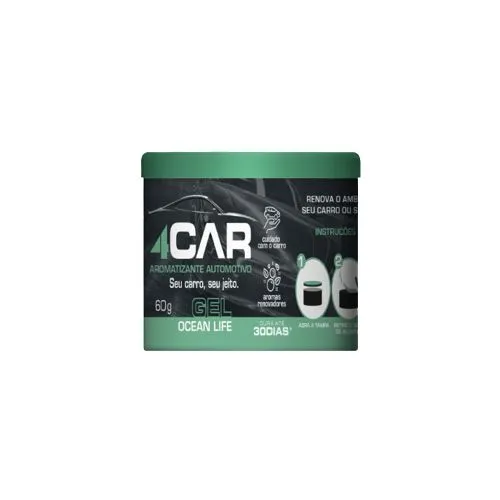 Aromatizante Automotivo Ocean Life Gel Brisk 4Car 60g