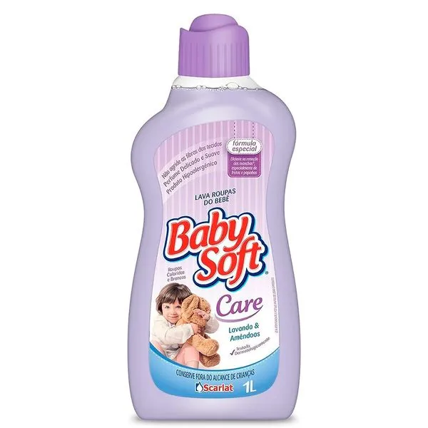 Amaciante De Roupa Baby Soft Care Infantil Lavanda E Amêndoas 1L