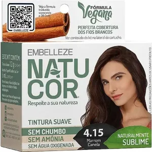 Tintura Capilar NATUCOR 4.15 Marrom Canela 12g