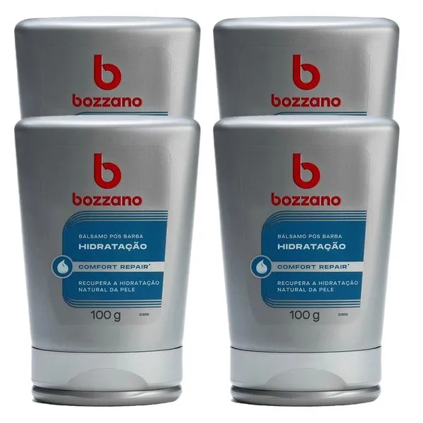 Kit Bálsamo Pós Barba Bozzano Hidratação 100g - 4 Unidades
