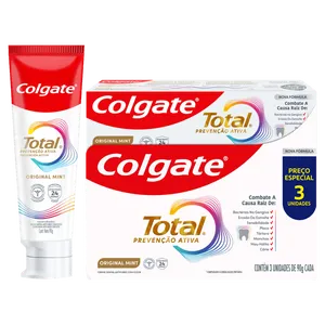Kit Creme Dental Colgate Total Original Mint 3 90g
