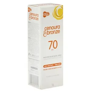 Protetor Solar Cenoura E Bronze Facial Fps 70 Com 50 Gramas