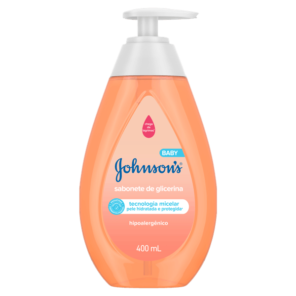Sabonete Líquido Bebê Cabeça aos Pés 400ml Glicerina Johnson's Hipoalergênico Sabonete Líquido de Glicerina da Cabeça aos Pés Johnson's Baby Frasco 400ml