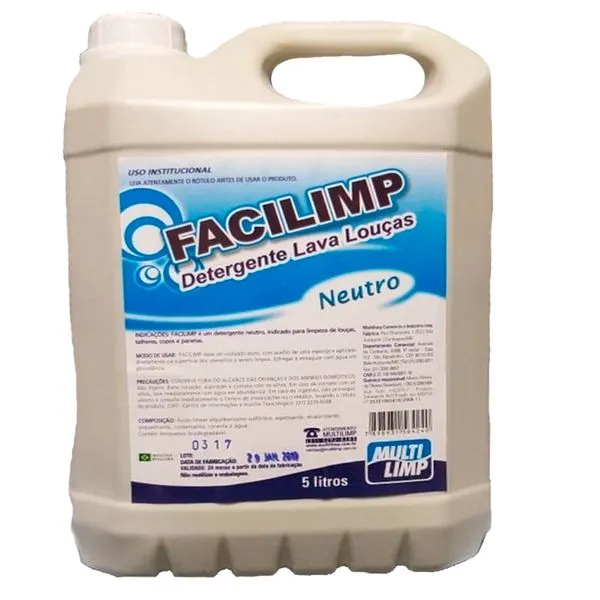 Detergente Líquido Facilimp 5L