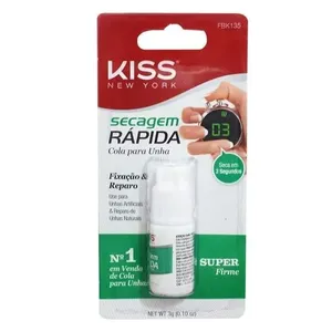 Cola Para Unhas Kiss Secagem Rápida 3g