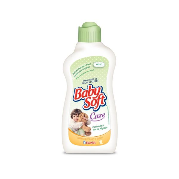 Amaciante De Roupa Infantil Baby Soft Care Camomila e Flor De Algodão 1L