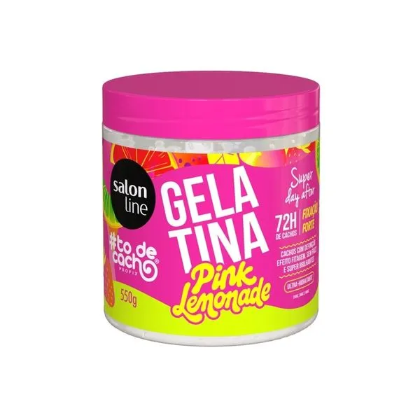 Gelatina Capilar Salon Line Cachos dos Sonhos Pink Lemonade 550g