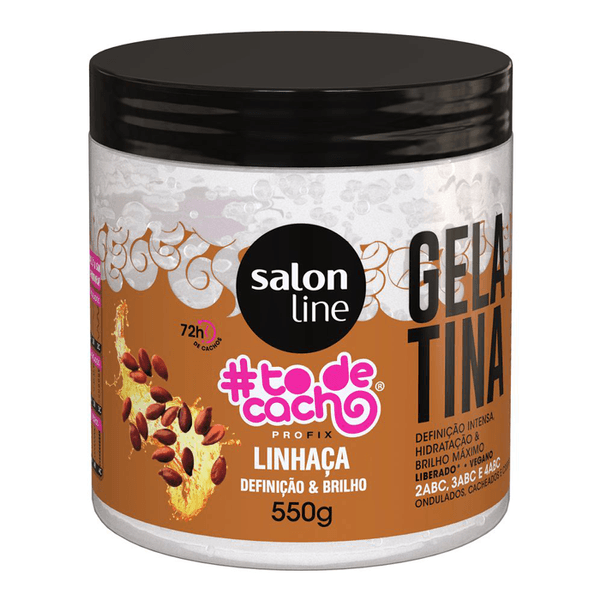 Gelatina Capilar Salon Line Linhaça #To De Cacho Definição & Brilho 550g