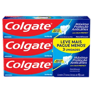 Kit Colgate Creme Dental Máxima Proteção Anticáries 3 Un 90g Un