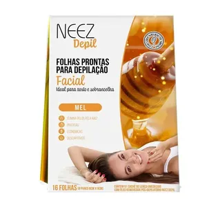 Folha Pronta Para Depilação Facial Depil Neez Mel Com 16 Unidades