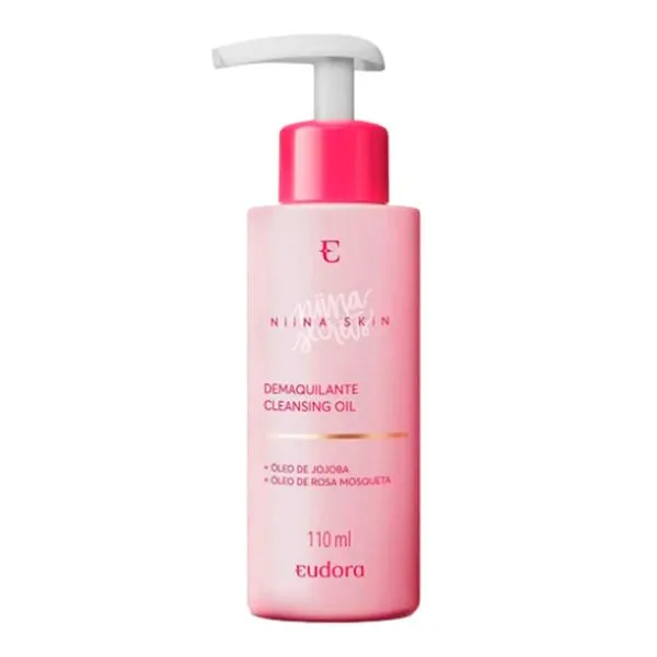 Demaquilante Facial Eudora Óleo de Jojoba e Rosa Mosqueta Niina Secrets 110ml