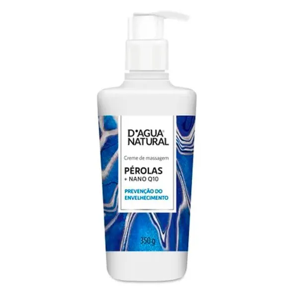 Creme De Massagem D'agua Natural Pérola Nano Q10 350g