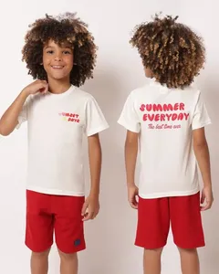 Camiseta Infantil Algodão Estampa Texturizada Off White 6
