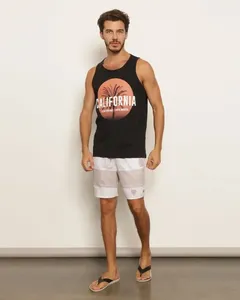 Bermuda Surf Masculina Gangster Reta Cinza GG