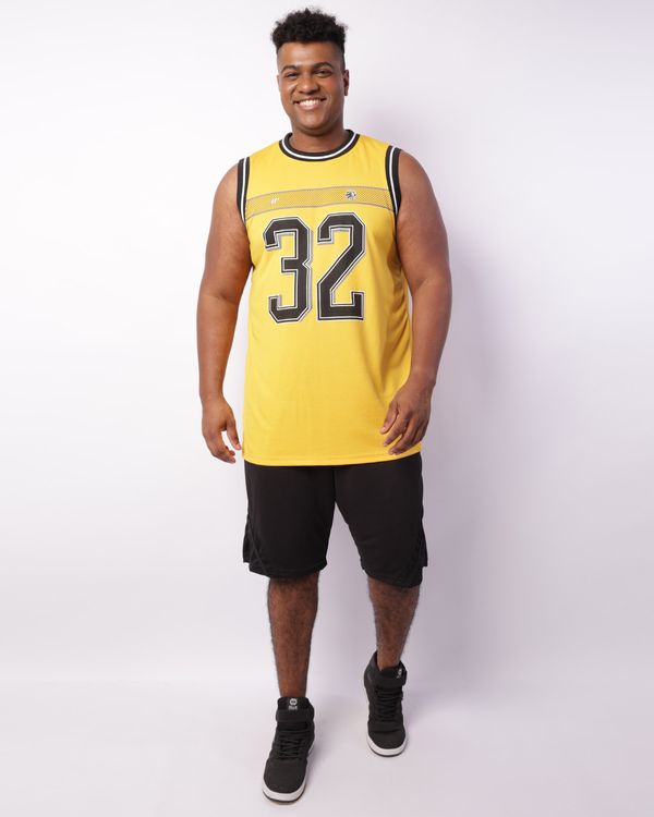 Bermuda Esportiva Plus Size Masculina Dry Fit Recortes Preta G2