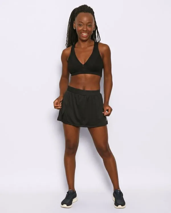 Short Saia Feminino Fitness Fitter Preto G