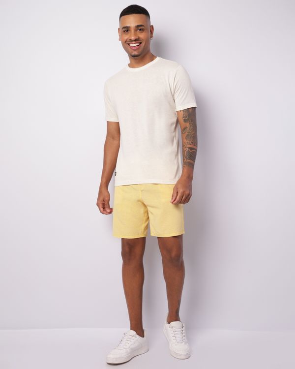 Bermuda Sarja Masculina Reta Com Cordão Amarelo G