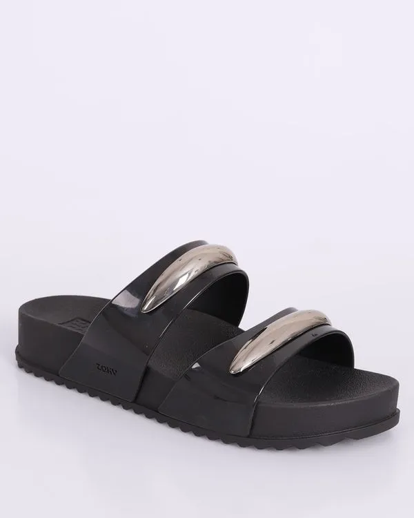 Sandália Feminina Flatform Zaxy com Detalhe Preta 38