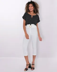 Calça Feminina Bengaline Clochard Branco M