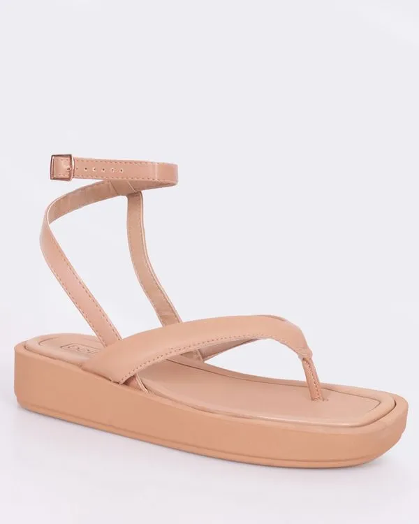 Sandália Feminina Beira Rio Flatform Bege 35