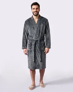 Roupão Unissex Kimono Atlântica Plush Texturizado Verde P