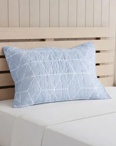 Porta Travesseiro Arte & Casa Microfibra Azul UN