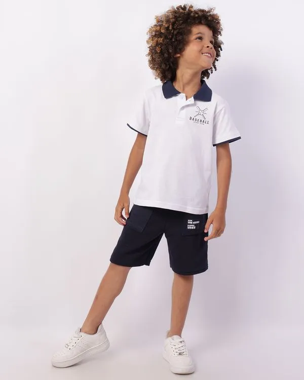 Bermuda Infantil Moletinho com Recortes Texturizados Marinho 6
