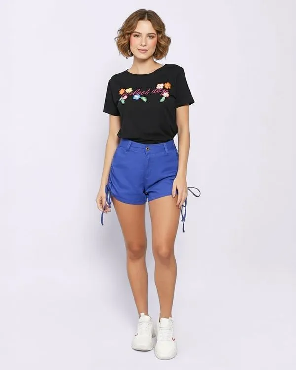 Short Sarja Feminino Colissê Azul 40