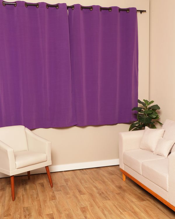 Cortina Isabel Branyl 180cm x 200cm Texturizada Roxa UN