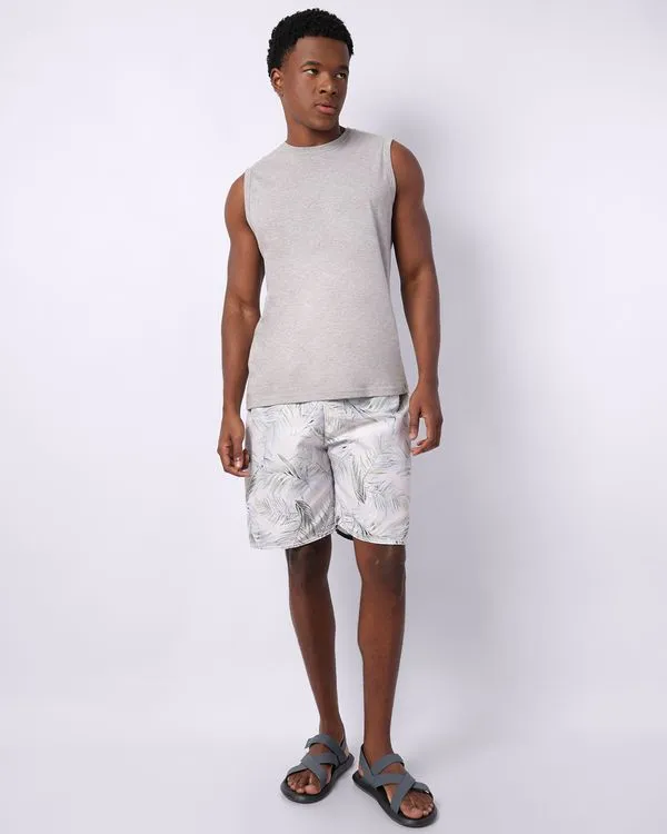 Bermuda Surf Masculina Reta Estampada Verde M