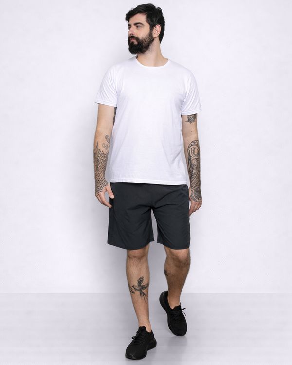 Bermuda Esportiva Plus Size Masculina Reta Fitter Preta G1