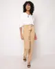 Calça Feminina Clochard Berry & Co. Viscose com Amarração Bege P
