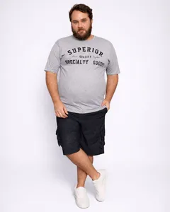 Bermuda Plus Size Masculina Reta Bolso Cargo Marinho G2