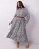 Vestido Chemise Plus Size Feminino Berry & Co. Estampado Marinho G1