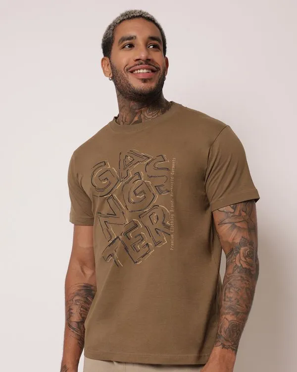 Camiseta Masculina Gangster Algodão com Estampa Verde GG