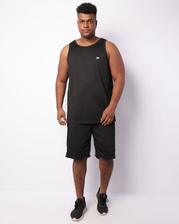 Bermuda Plus Size Masculina Helanca Com Estampa Preta G3